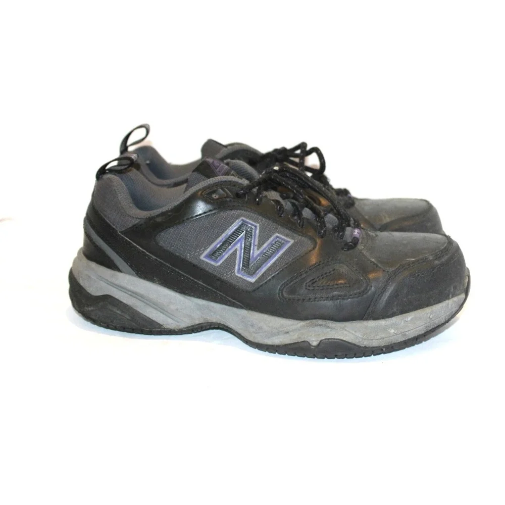 New Balance Industrial 627 Steel Toe Work Shoe Women's 8.5 Black Purple